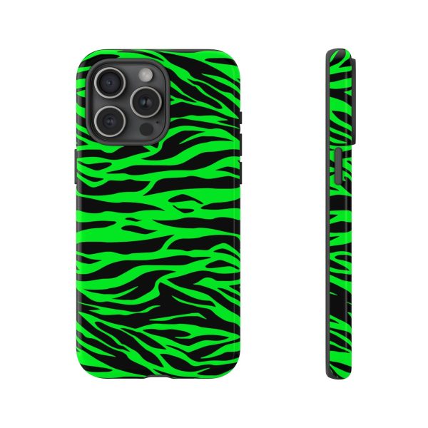 Green Cute Wild Tiger Print Pattern Tough Phone Case - Image 34