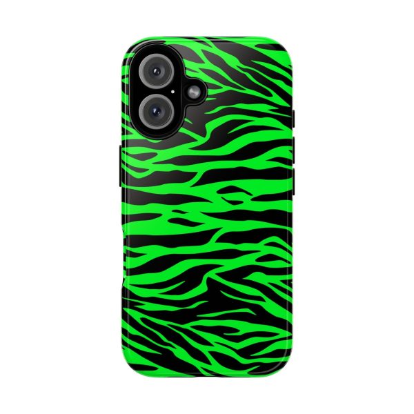 Green Cute Wild Tiger Print Pattern Tough Phone Case - Image 40