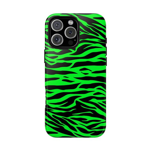 Green Cute Wild Tiger Print Pattern Tough Phone Case - Image 43