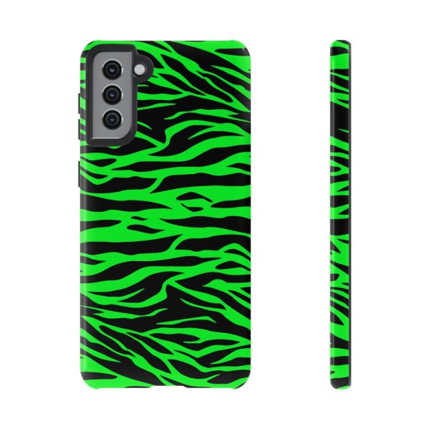 Green Cute Wild Tiger Print Pattern Tough Phone Case - Image 13