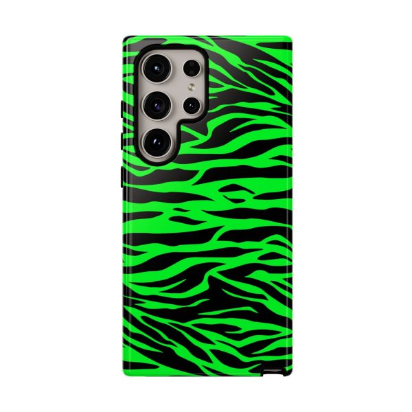 Green Cute Wild Tiger Print Pattern Tough Phone Case - Image 37