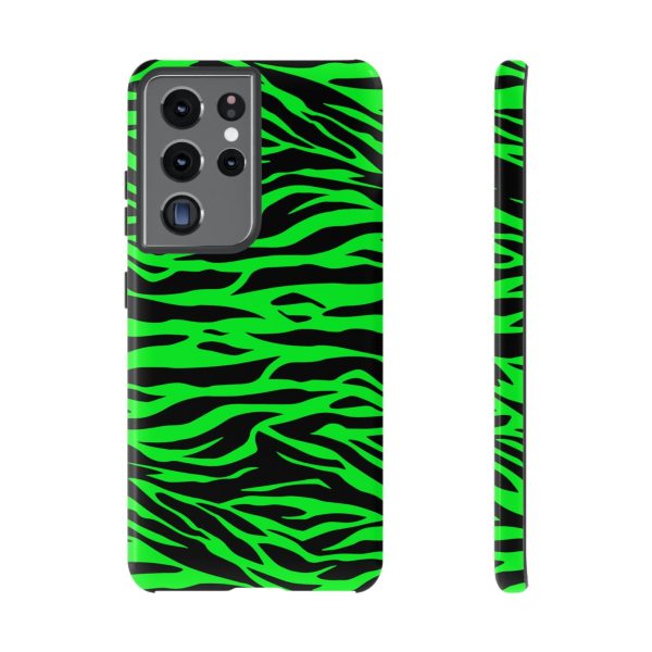 Green Cute Wild Tiger Print Pattern Tough Phone Case - Image 14