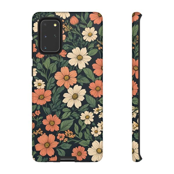 Orange & White Floral Phone Case - Elegant Protection for iPhone, Samsung, and Google Phones - Image 5