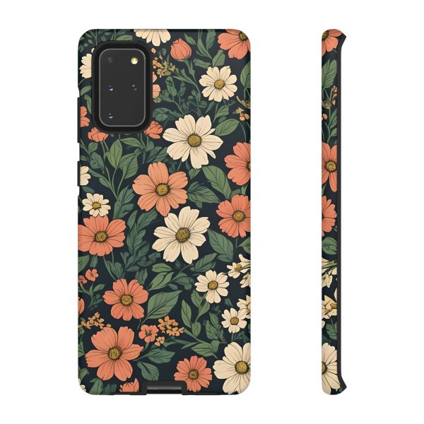 Orange & White Floral Phone Case - Elegant Protection for iPhone, Samsung, and Google Phones - Image 6