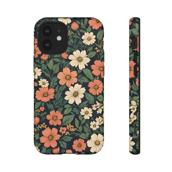 Orange & White Floral Phone Case - Elegant Protection for iPhone, Samsung, and Google Phones - Image 7