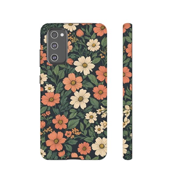 Orange & White Floral Phone Case - Elegant Protection for iPhone, Samsung, and Google Phones - Image 34