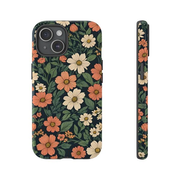 Orange & White Floral Phone Case - Elegant Protection for iPhone, Samsung, and Google Phones - Image 61