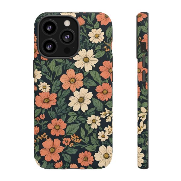 Orange & White Floral Phone Case - Elegant Protection for iPhone, Samsung, and Google Phones - Image 20