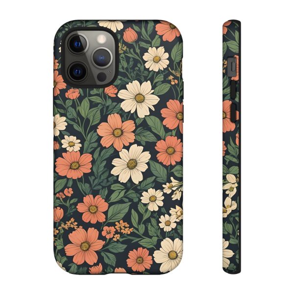 Orange & White Floral Phone Case - Elegant Protection for iPhone, Samsung, and Google Phones - Image 12