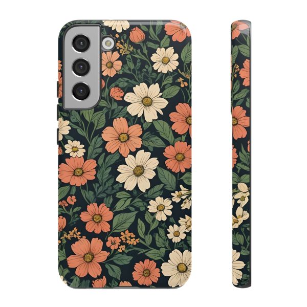 Orange & White Floral Phone Case - Elegant Protection for iPhone, Samsung, and Google Phones - Image 39