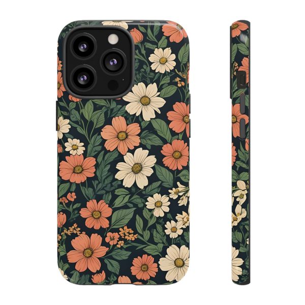 Orange & White Floral Phone Case - Elegant Protection for iPhone, Samsung, and Google Phones - Image 19