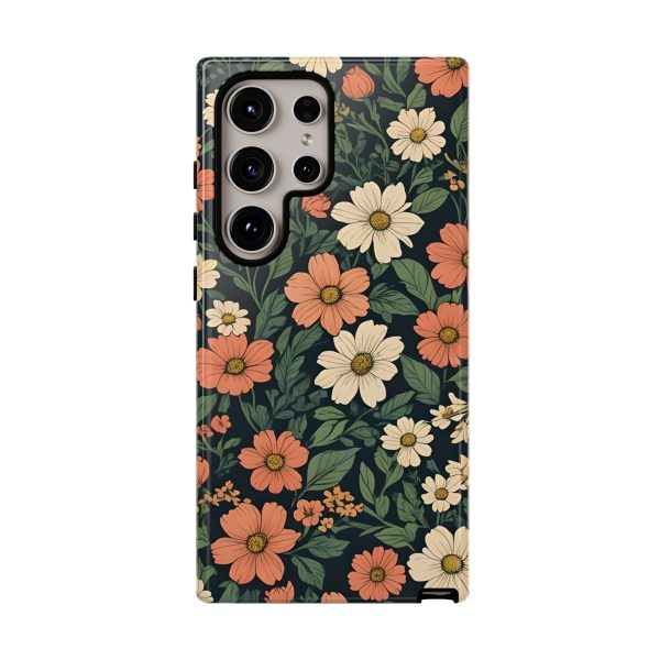 Orange & White Floral Phone Case - Elegant Protection for iPhone, Samsung, and Google Phones - Image 73