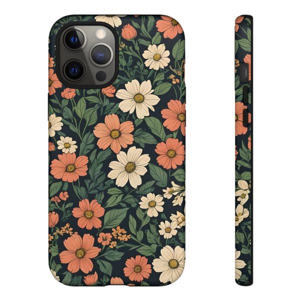 Orange & White Floral Phone Case - Elegant Protection for iPhone, Samsung, and Google Phones - Image 14