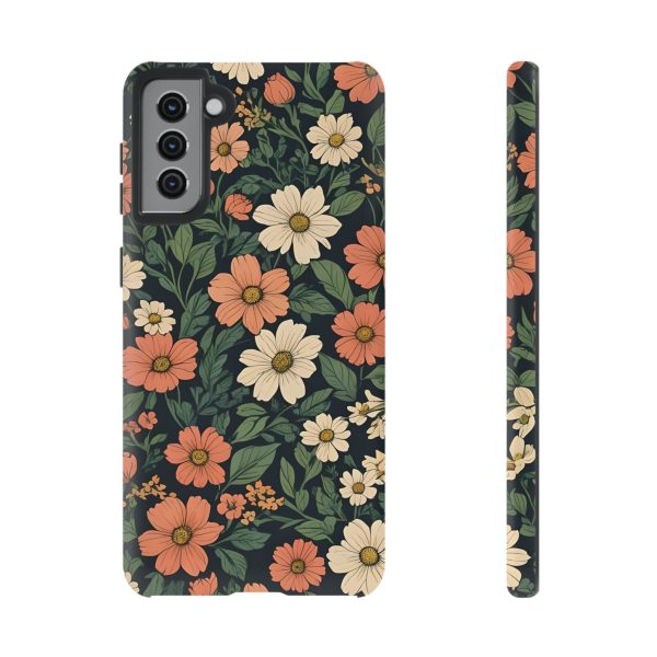 Orange & White Floral Phone Case - Elegant Protection for iPhone, Samsung, and Google Phones - Image 26