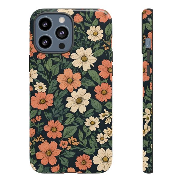 Orange & White Floral Phone Case - Elegant Protection for iPhone, Samsung, and Google Phones - Image 21