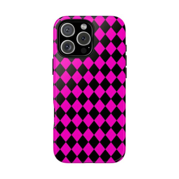 Pink Black Dimond Tough phone Case Cover | iPhone | Google | Samsung - Image 4