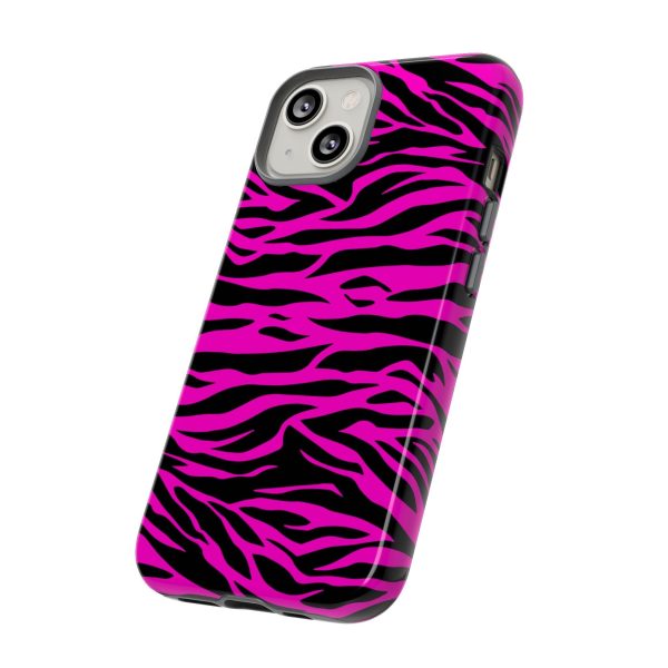 Pink Phone Case Tough Tiger Print - Image 44