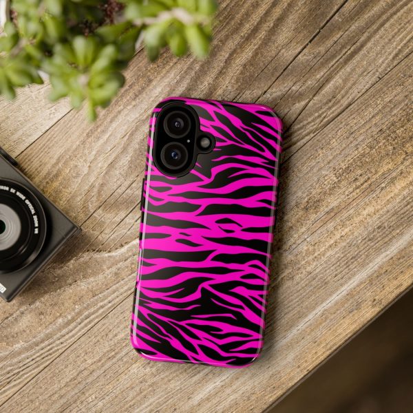 Pink Phone Case Tough Tiger Print - Image 60