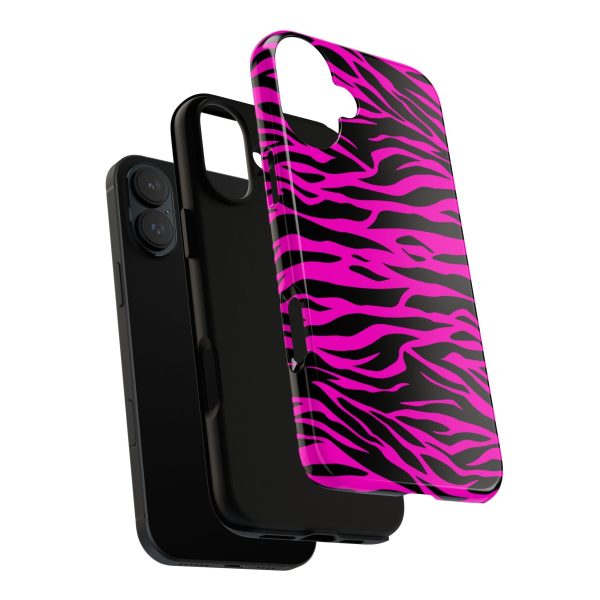 Pink Phone Case Tough Tiger Print - Image 62