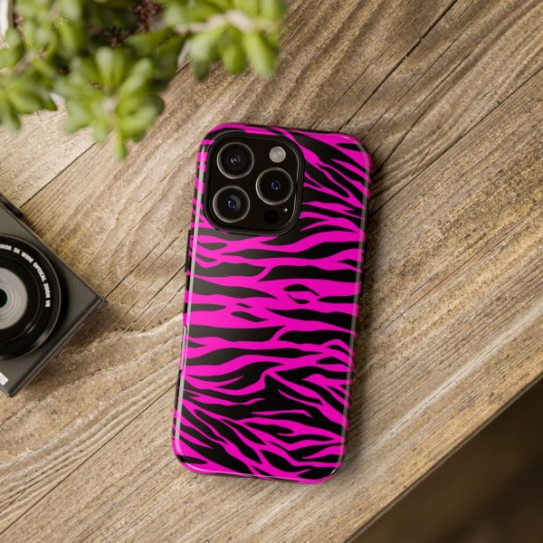 Pink Phone Case Tough Tiger Print - Image 66