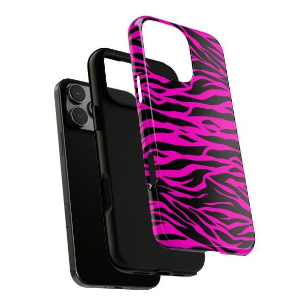 Pink Phone Case Tough Tiger Print - Image 68