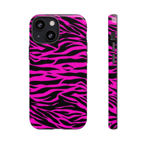 Pink Phone Case Tough Tiger Print - Image 9