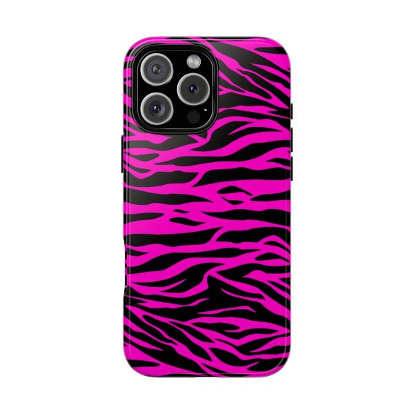 Pink Phone Case Tough Tiger Print - Image 43