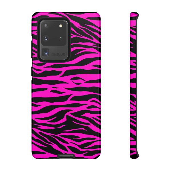 Pink Phone Case Tough Tiger Print - Image 2