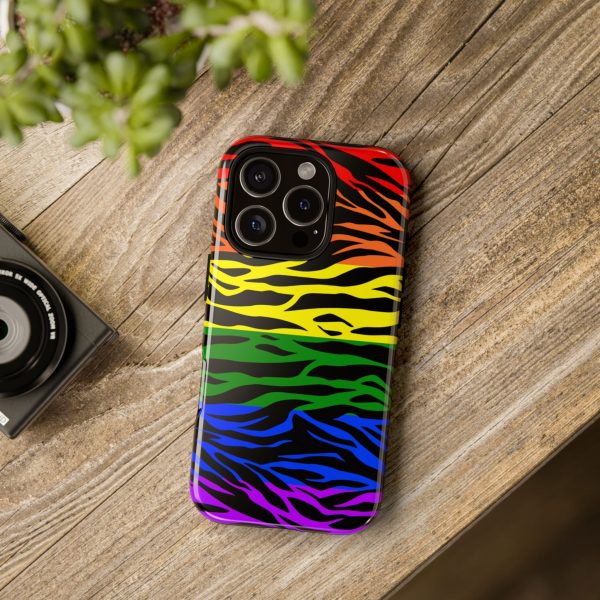 Pride LGBT Rainbow Discrete Tough Phone Case Tiger Print - Image 44