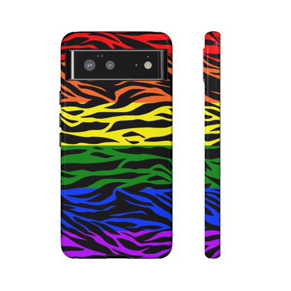 Pride LGBT Rainbow Discrete Tough Phone Case Tiger Print - Image 16