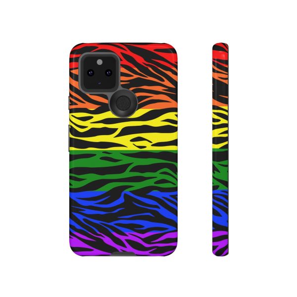 Pride LGBT Rainbow Discrete Tough Phone Case Tiger Print - Image 15