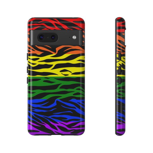 Pride LGBT Rainbow Discrete Tough Phone Case Tiger Print - Image 29