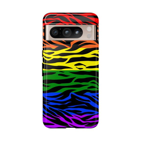 Pride LGBT Rainbow Discrete Tough Phone Case Tiger Print - Image 38