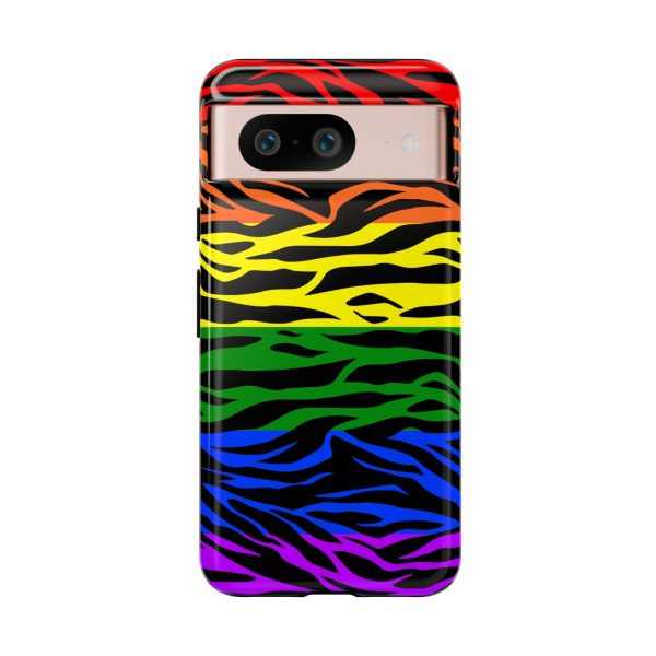 Pride LGBT Rainbow Discrete Tough Phone Case Tiger Print - Image 39