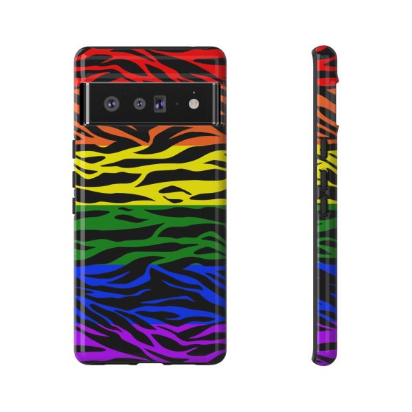 Pride LGBT Rainbow Discrete Tough Phone Case Tiger Print - Image 30