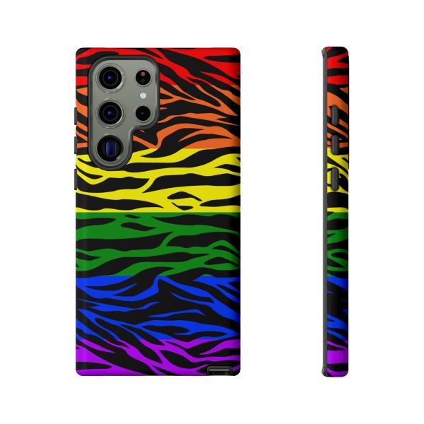 Pride LGBT Rainbow Discrete Tough Phone Case Tiger Print - Image 28