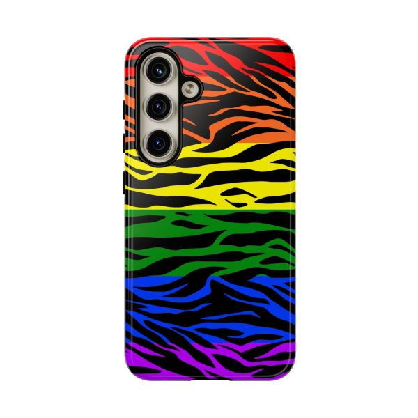 Pride LGBT Rainbow Discrete Tough Phone Case Tiger Print - Image 35