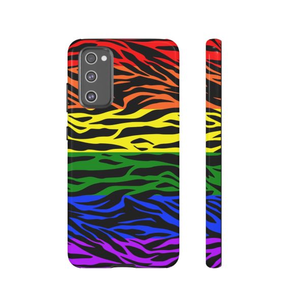 Pride LGBT Rainbow Discrete Tough Phone Case Tiger Print - Image 17