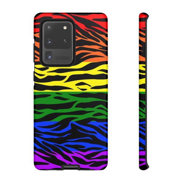 Pride LGBT Rainbow Discrete Tough Phone Case Tiger Print - Image 2