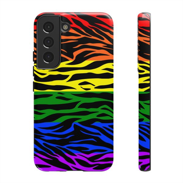 Pride LGBT Rainbow Discrete Tough Phone Case Tiger Print - Image 19