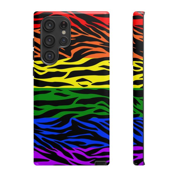 Pride LGBT Rainbow Discrete Tough Phone Case Tiger Print - Image 21