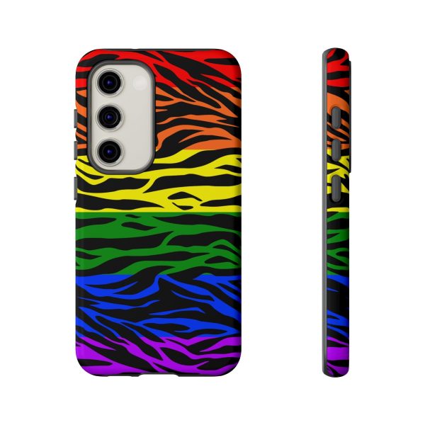 Pride LGBT Rainbow Discrete Tough Phone Case Tiger Print - Image 26