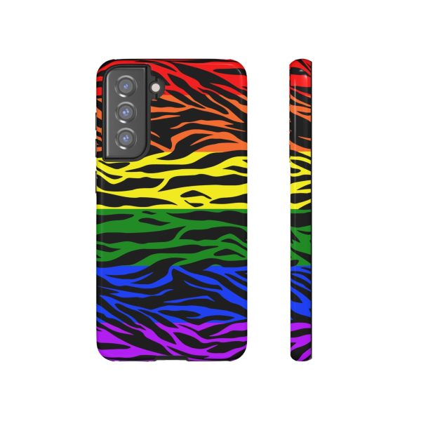 Pride LGBT Rainbow Discrete Tough Phone Case Tiger Print - Image 18