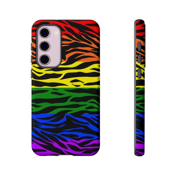 Pride LGBT Rainbow Discrete Tough Phone Case Tiger Print - Image 27