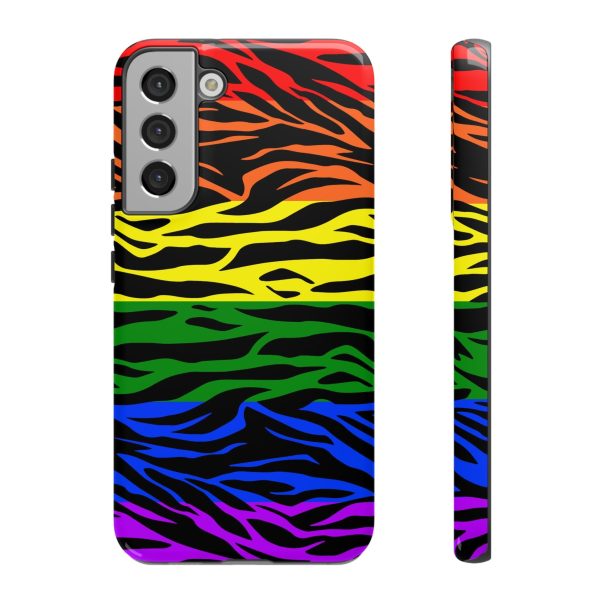 Pride LGBT Rainbow Discrete Tough Phone Case Tiger Print - Image 20