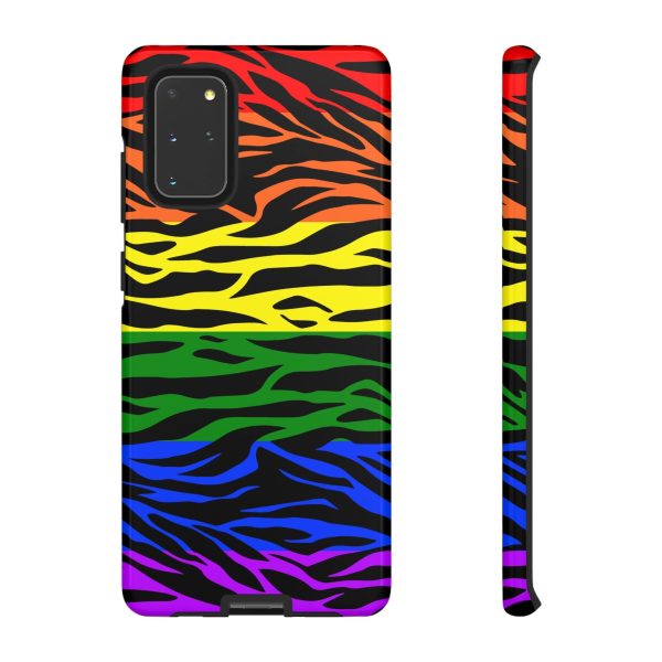 Pride LGBT Rainbow Discrete Tough Phone Case Tiger Print - Image 3