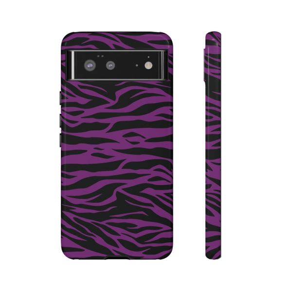 Purple Black Tiger print tough phone case - Image 16