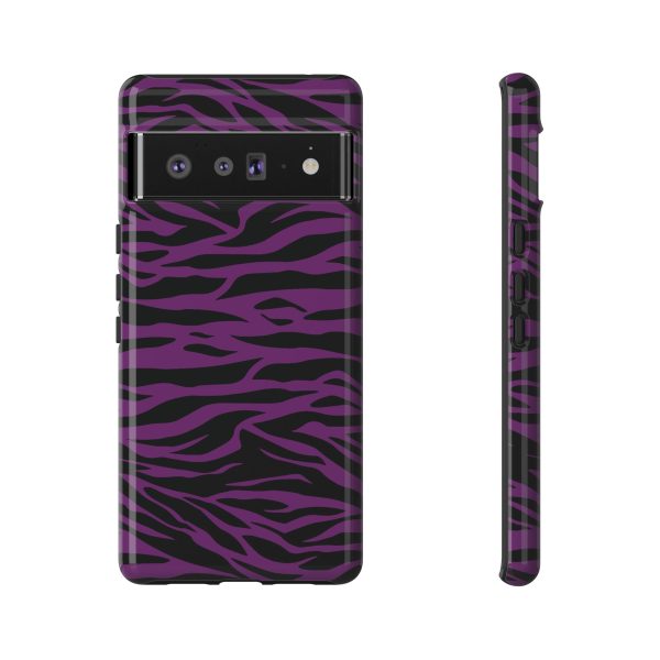 Purple Black Tiger print tough phone case - Image 30