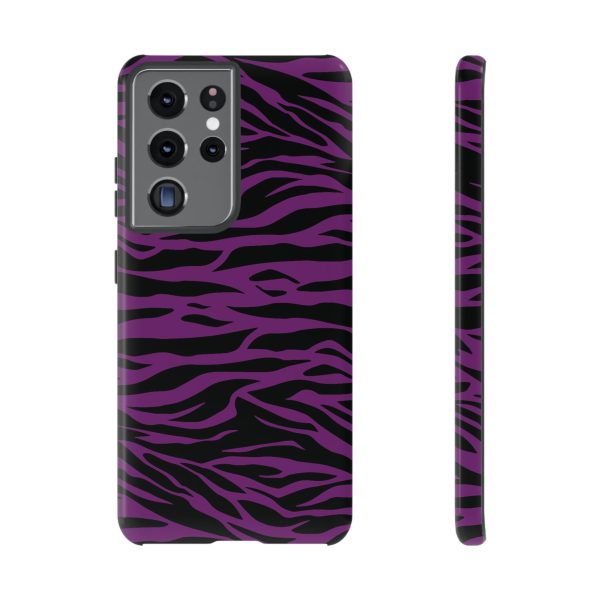 Purple Black Tiger print tough phone case - Image 14