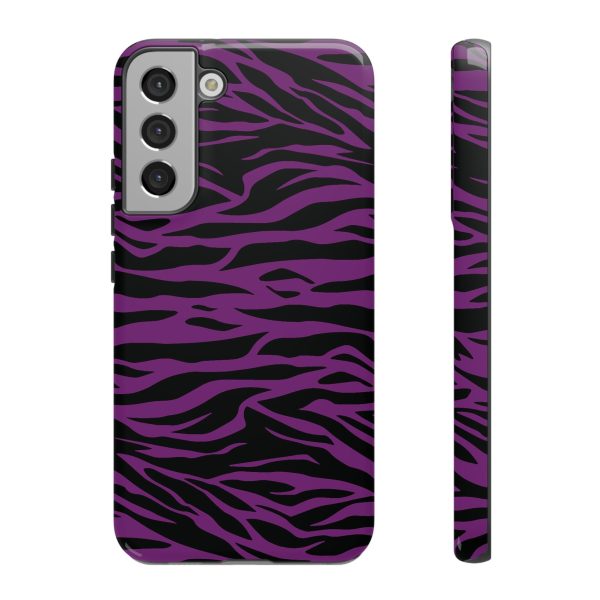 Purple Black Tiger print tough phone case - Image 20